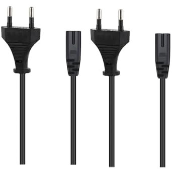 WICAREYO Lot de 2 câbles d'alimentation AC - 2 m - Câble d'alimentation - Compatible avec PartyBox 100, 200, 300, 310, 1000, compatible avec Party Box, haut-parleur Bluetooth sans fil, système audio