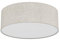 LQWELL Deckenlampe Stoff, Deckenleuchte Rund mit Leinen Lampenschirm, E27 Fassung x 2, max.40W, Ø40cm x H10cm, Naturfarbe, für Wohnzimmerlampe Schlafzimmerlampe Deckenbeleuchtung