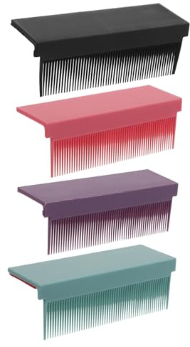 CIMAXIC 4-teiliger Kammaufsatz für Glätteisen, Haarglätter-Kammaufsatz, Clip-On-Zubehör für Haarstyling zu Hause und im Salon
