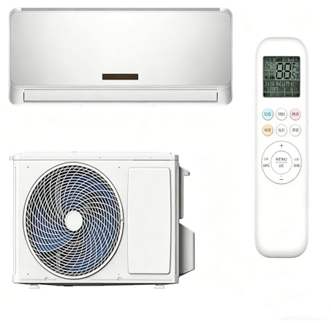 LIFEZEAL Condizionatore 24000 BTU Inverter, R32, Climatizzatore Monosplit con Raffreddamento, Deumidificazione, Ventilazione e Riscaldamento, Autopulente, con Telecomando e WiFi, A++ (9000BTU)