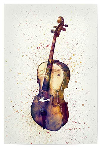artboxONE Poster 30x20 cm Musik Cello Abstract Watercolor - Bild Cello Aquarell Aquarell
