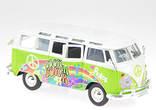 T1 Samba Bus grün Dekor Hippie Modellauto 532301 Maisto 1:24