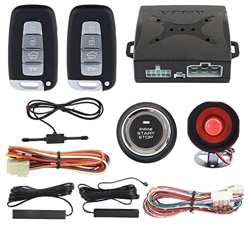 Easyguard Autoalarm-System, schlüsselloser Zugang, PKE-Fernbedienung, Motorstart/-Stop-Taste, automatisches Sperren oder Entsperren der Autotür, passend für die meisten dc12v Autos