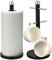 Royal Cuisine Accents Kitchen Roll Holder and Mug Tree Set,15 x15 x35 cm Black