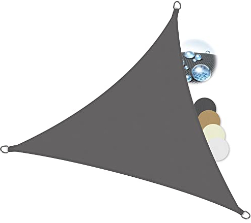 Sol Royal Toldo de terraza SolVision PS9 Vela de Sombra Toldo Parasol 3,6x3,6x3,6 m PES Repelente del Agua Antracita protección UV - 360x360x360 cm
