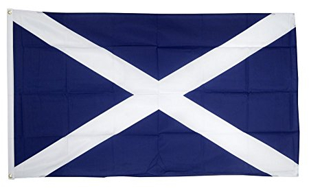 Flaggenfritze Fahne/Flagge Schottland Schottische Flagge hissfertig mit Ösen 150 x 250 cm + gratis Sticker