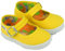 javer 62 - Mercedita Hebilla niños loneta. Calzado de Lona cómodo para niños. Niñas Color: Amarillo Talla: 19