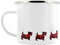 Grindstore Scottie Dog Enamel Mug for Tea or Coffee White 8cm