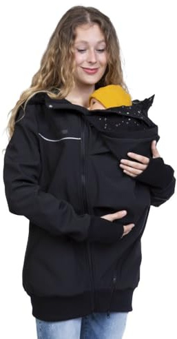 Viva la Mama 3in1 Softshell Tragejacke Baby Umstandsjacke Allwetter I JACKY