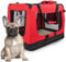 Mobiclinic® Pets, Hundebox, Balú, Europäische Marke, Transportbox Katze und Hund, Faltbar, Atmungsaktiv, 2 Taschen, Gepolsterter Boden, Größe l, Unterstützt bis zu 15 kg, 70x52, 5x50cm, Rot