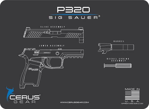 Cerus Gear EDC-SIG-320-SCH-GRY EDC Sig Sauer P320 Schaltplanmatte