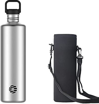 2L Stainless Steel Water Bottle | 2 Litre Single Wall Water Uninsulated Canteen | Eco Friendly Reusable Bottle | Plastic Free and Leakproof Metal Water Bottle | 2l Eco Water Bottle (Sliver)