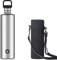 Healter Gourde 2l acier inoxydable Bouteille d'eau à paroi simple non isotherme Bouteille d'eau étanche Reutilisable Gourde sport pour Fitness, bureau, école, activités de plein air(Argent)