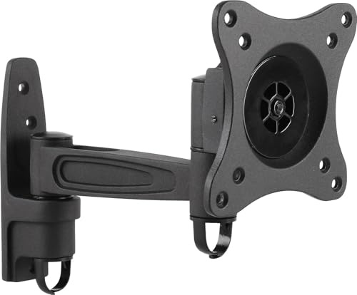 InLine Wandhalterung Monitor 13–27 Zoll, VESA 75x75/100x100, neigbar & schwenkbar, mit Kabelmanagement & Diebstahlsicherung, max. 15kg, 23106D