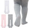 Durio Collants pour bébé en coton avec stoppeurs antidérapants et chauds, 3 paires de collants gris, blanc et rose, 6-12 mois