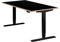 boho office® höhenverstellbarer Schreibtisch 160 x 80 cm - Elektrisch stufenlos, 2 Motoren, inkl. Wireless Charger, Memoryfunktion - Homedesk Schwarz inkl. Tischplatte in Schwarz mit Multiplexkante