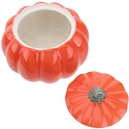 Yardwe Bol De Calabaza Cerámica Con Tapa Cuenco Decorativo Para Sopa y Guisos Para Decoración y Uso Diario