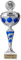Deitert Pokal 10er Serie in Silber-Blau mit Deckel - 46,5 cm Trophäe mit Wunschtext graviert und Sportemblem nach freier Auswahl - Sportpokal mit Marmorsockel für Ihre Siegerehrung 59870