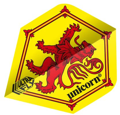 Unicorn UltraFly Dart Flights | Scotland Calendonian Flag Design | Standard Plus Shape| Ultra Durable 100 Micron Polyester PET