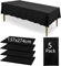 AKOLAFE 5 Stück Rechteckige Schwarz Tischdecke 137x274cm Wasserdicht Abwaschbar für Party, Picknick, Weihnachten, Geburtstag