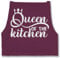 Schürze - Küche - Queen of the kitchen - weiß - 85x69 - Aubergine - koch kochen apron küchen kochschürze geschenke aus der