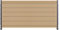 DECKLINEA Kit Occultation Bois Composite - Beige - Hauteur : 123 cm - AKIDO - Lattes Pleines Résistantes - Montage Facile - Haute Resistance - 3 Couleurs Disponibles
