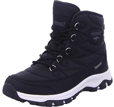 KangaROOS Damen K-FW Bonnie Schneestiefel, Jet Black/White, 40 EU