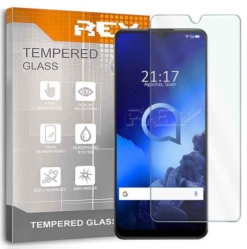 REY Pack 2X Pellicola salvaschermo per ALCATEL 3X 2020 - ALCATEL 3X 4CAM, Vetro temperato, di qualità Premium