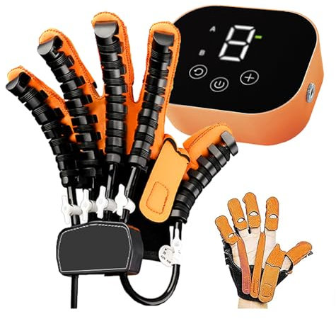 ASHLGQB Handrehabilitations-Roboterhandschuhe, einstellbare Stärke,wiederaufladbarer Reha-Trainer für die rechte Hand und die Linke Hand,für Patienten mit Handfunktionsstörungen