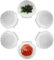 Svitzoot 6Stk. Keramik Dip Schüsseln 10 * 9,6cm Muschelform Weiß Dip Pinch Schüssel Stapelbar Saucenschälchen Dessertschale für Saucen Dips Eiskugeln Beeren Gewürze Tägliche Nüsse