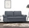 Willood 2-Sitzer-Sofa Loungesofa Couch mit Armlehnen Rückenkissen, Wohnzimmersofa Designsofa Metallgestell, Sitzmöbel Zweisitze,Multi-Sofa, Dunkelgrau 120 cm Samt
