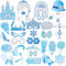 SUNBEAUTY 36 Stück Winter Wonderland Fotobox Requisiten Frozen Party Dekorationen Schneewittchen Fotobox Requisiten für Winter Geburtstag Themenparty Feiertags und Weihnachtsfeier Zubehör