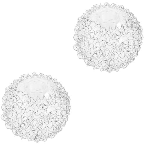 Amosfun Kugel Draht 2st Lampenschirm Aus Glas Post-globe-schatten Pendelleuchtenschirm Runder Kugelförmiger Lampenschirm Glühbirnenabdeckungen Für Kronleuchter Kugellampe Aluminiumdraht