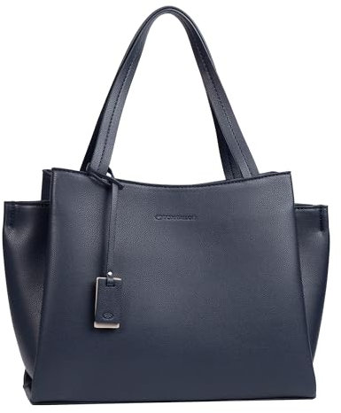 TOM TAILOR Mareile Damen Shopper Umhängetasche Reißverschluss Mittelgroß Blau