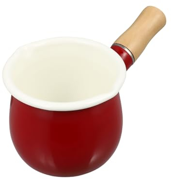 ABOOFAN Induction Milk Pan Enamel Cooking Pot Enamel Milk Pan Steamer Pot Soup Steamer