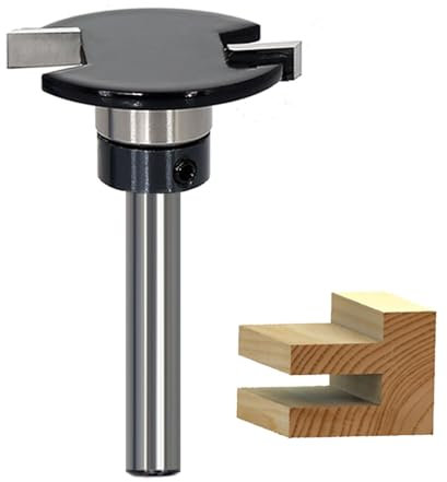 SICWOOD Top Bearing Slot Cutter Router Bit 1/4 Shank, 5/32 Height, 3/8 Depth, Carbide Tipped, Wood Slotting Cutter Bit, for Groove Edges or Channels