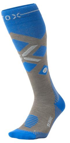 STOX Energy Socks, Skisocken Herren, Kompressionklasse 23-32 mmHg, Skistrümpfe, Kompressionsstrümpfe, Merinowolle, Skifahren, Kompressionssocken, Stützstrümpfe, Keine kalten Füße