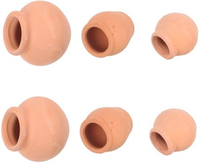 FUNOMOCYA 6stücke Miniatur Sukkulenten-blumentopf Aus Keramik Kleiner Blumenbehälter Für Desktop Einfache Blumentöpfe Von Atmungsaktiv Und Wassersparend Für Home Office Dekoration