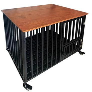 Käfig Kaninchen Holz mit Rädern for Einfachen Bewegen. Kaninchenkäfig Indoor mit Oberseite for Platzieren Von Gegenständen Leicht zu Reinigen 99x69x88cm