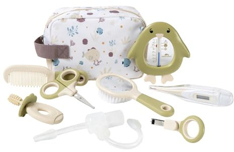 Bebeconfort Trousse de toilette bébé Essential Care, kit de soins pour bébé dès la naissance, idéal pour voyager, trousse incluse, Under the Sea