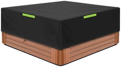 Funda Cuadrada para Jacuzzi, Impermeable y Resistente a la Intemperie, Fabricada en Tela Oxford 600D Funda Protectora para jacuzzis, Resistente y Resistente a desgarros (230 * 230 * 85CM)