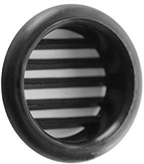 La Ventilazione T3N Griglia Tonda in Plastica da Incasso, Nero, ø 40 mm