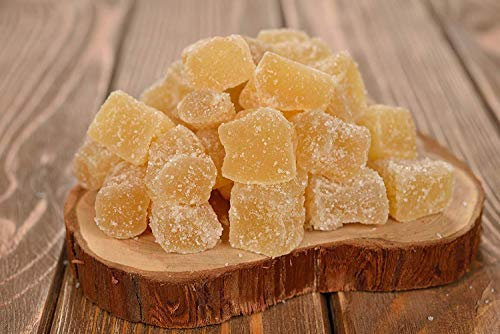 Zenzero Essiccato A Cubetti Con Sacchetto Richiudibile [2 Kg] Frutta Secca Ginger In Cubo Con Zucchero, Pezzetti Di Frutta Disidratata Naturale Di Prima Scelta, Formato Convenienza Dorimed