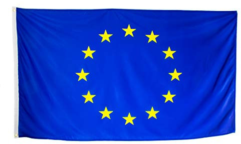 esvendio Bandera de Europa Grande de Tela Fuerte, Bandera Europea para Exterior 150x90 cm