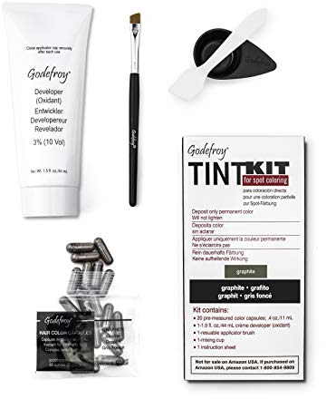 Godefroy - Kit de tinta, color grafito para cejas y barba para profesionales
