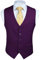 HISDERN Gilet da uomo in cotone viola in solido cotone con gilet formale da lavoro da uomo