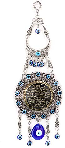 Türkische Auge, Nazar boncuk, Blue Evil Auge Bördelt Verzierung Glückliches Amulett Zarte Blaue Glasanhänger für Schutz und Wandbehang Dekor