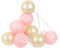 HOME DECO FACTORY Groupe CMP - Guirlande de 10 Boules LED - Couleur Rose, Doré - LA10283