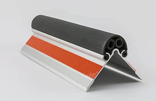 Ellen Mauerkantenschutz MS60 mit Gummipolster, zum Schrauben, Aluminium eloxiert, Glo-Brite® nachleuchtend, Breite 60mm x Höhe 60mm x Länge 1000mm