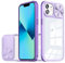 Dqtaoply Funda para iPhone 11 [Protector Cámaras Deslizante] Silicona Bumper y Transparente Duro Back Panel, Antiarañazos y Protección de Cámara Case para iPhone 11, Púrpura
